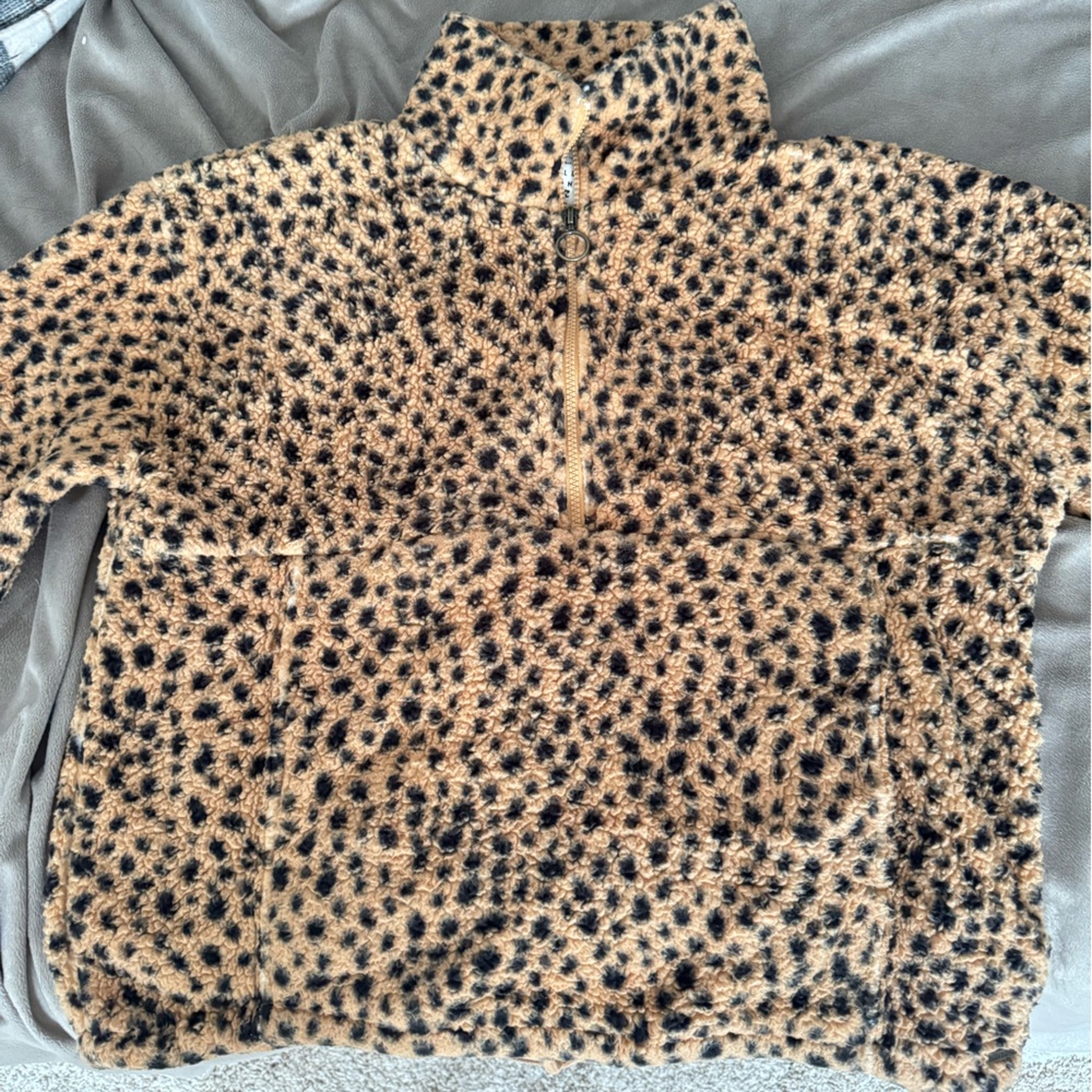Billabong quarter zip fuzzy jacket